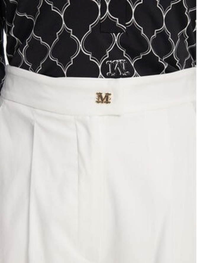Max Mara Beachwear Bermudy Sultano 2516141019 Biały Relaxed Fit