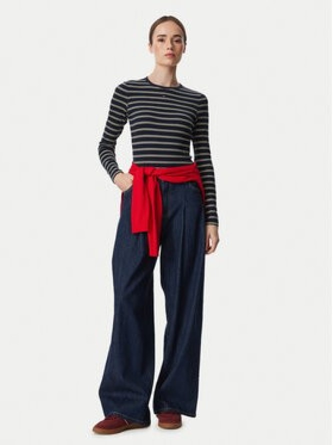 Tommy Jeans Bluzka Essential DW0DW17387 Granatowy Slim Fit