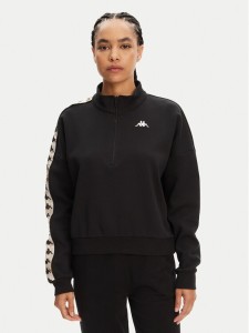 Kappa Bluza Banda Pepitagt 321Q4RW Czarny Relaxed Fit