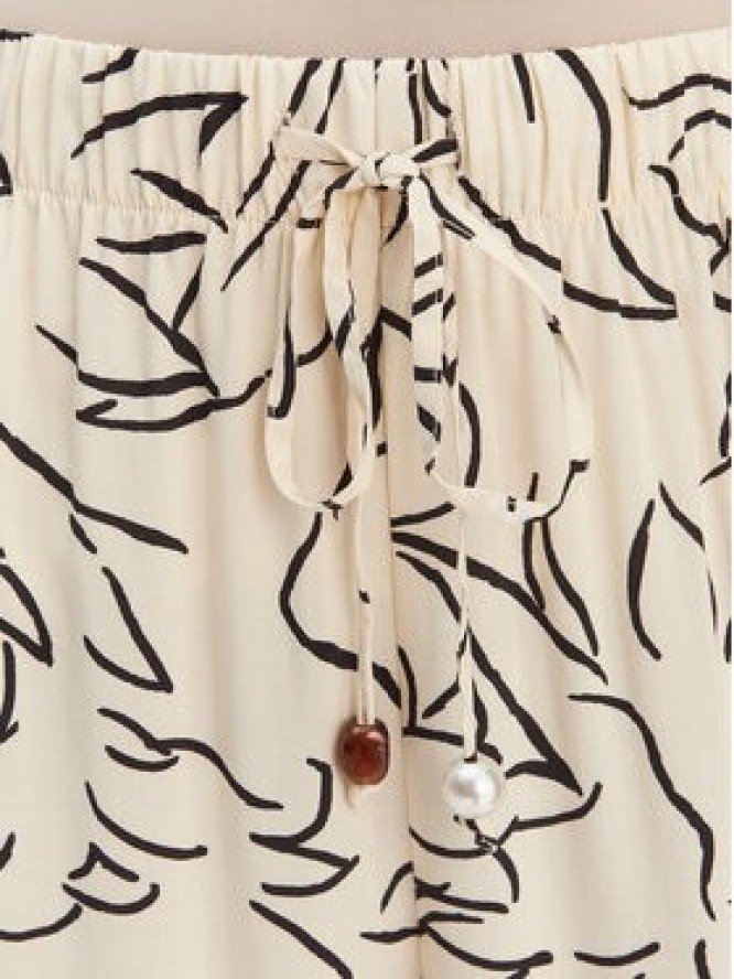 Seafolly Spodnie materiałowe Hothouse Flowers 55631-PA Beżowy Wide Leg
