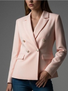 Żakiet z ozdobnymi guzikami - różowy