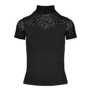 Koszulka damska Urban Classics flock lace turtleneck