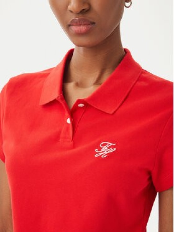 Tommy Hilfiger Polo 1985 Logo WW0WW49259 Czerwony Slim Fit