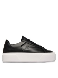 Calvin Klein Sneakersy Flatform Lace Up Lth YW0YW01928 Czarny