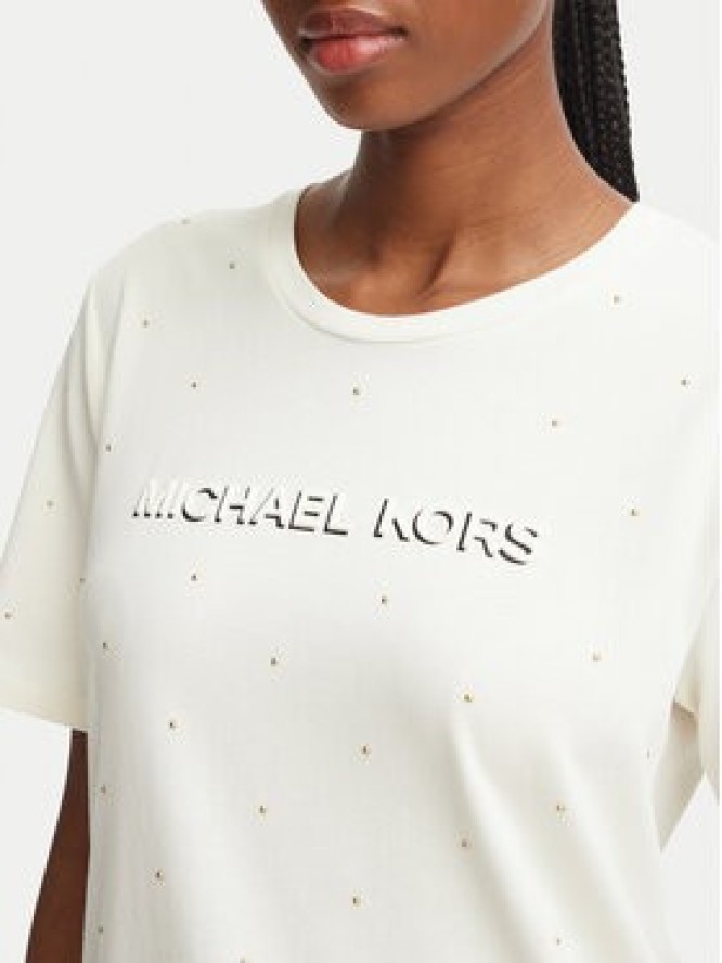 MICHAEL Michael Kors T-Shirt MT6524Y97J Kremowy Regular Fit