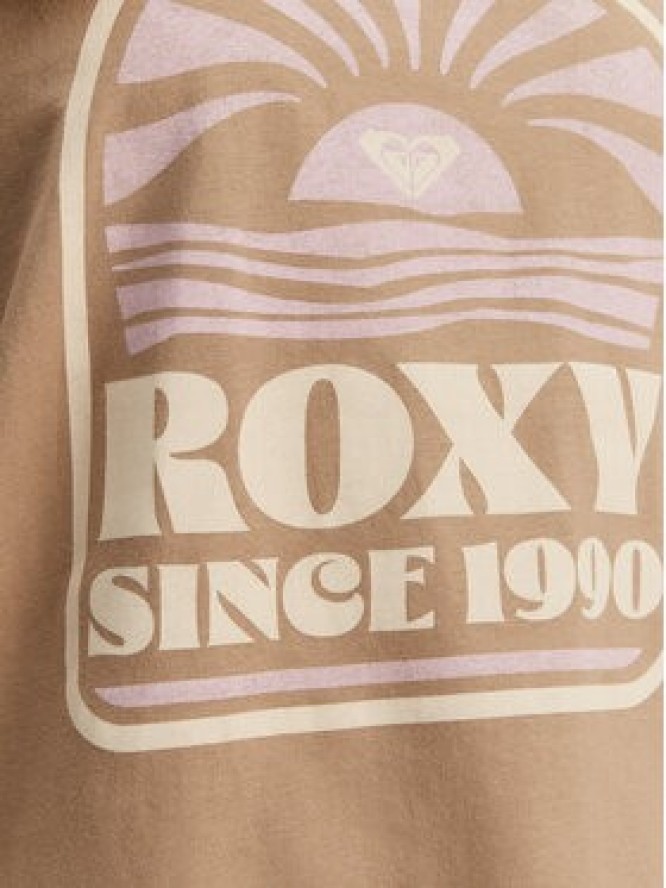 Roxy T-Shirt ERJZT05912 Brązowy Regular Fit