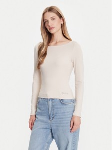 Guess Bluzka W5BP46 KCYV2 Beżowy Slim Fit
