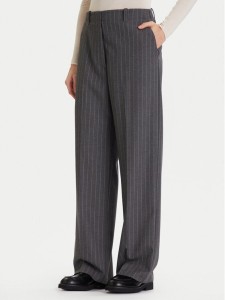 Tommy Hilfiger Spodnie materiałowe WW0WW47550 Szary Wide Leg