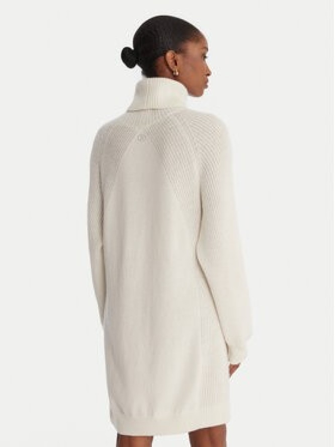 Liu Jo Sukienka dzianinowa MF5063 MS009 Écru Regular Fit