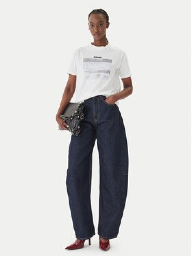 Patrizia Pepe T-Shirt 2M4536/J427-W146 Biały Regular Fit