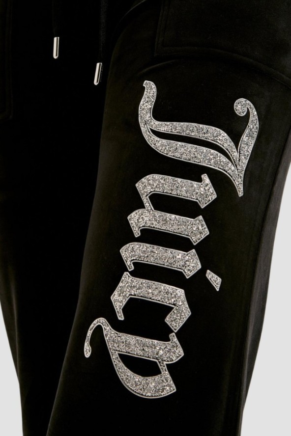 JUICY COUTURE Czarne damskie spodnie dresowe Layla Caviar Trackpant, Rozmiar XS