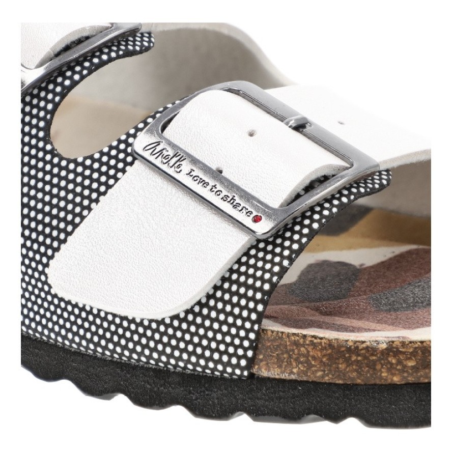 Białe Klapki Anekke Oryginalne Obuwie Damskie