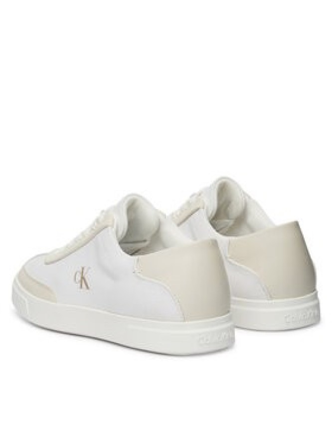 Calvin Klein Sneakersy Low Pro Cups Wt Canv Mg HW0HW03145 Biały