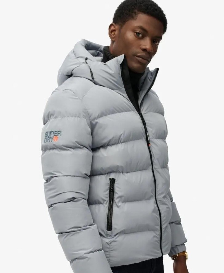 superdry Pikowana kurtka sportowa z kapturem z recyklingowanego poliestru