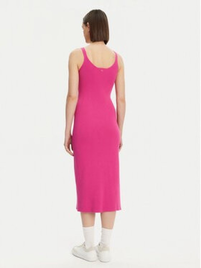 Lacoste Sukienka dzianinowa EF9270 Różowy Slim Fit