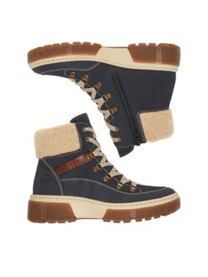 Rieker Trzewiki CEO-X8638-14 Granatowy