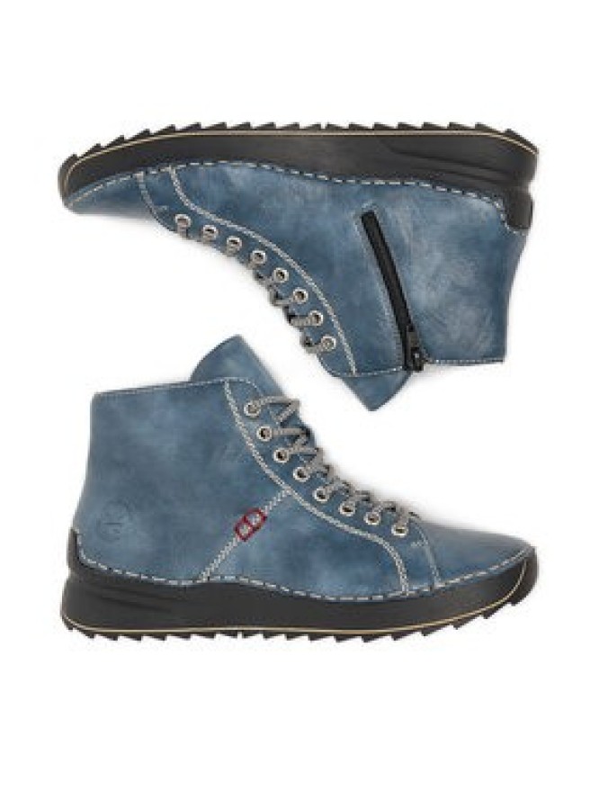 Rieker Trzewiki 71510-14 Niebieski