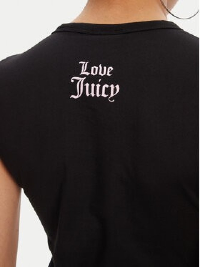 Juicy Couture T-Shirt Hibiscus JCGCT125041 Czarny Slim Fit