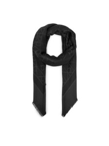 Calvin Klein Chusta Emblem Aop Tonal LV04D8063G Czarny