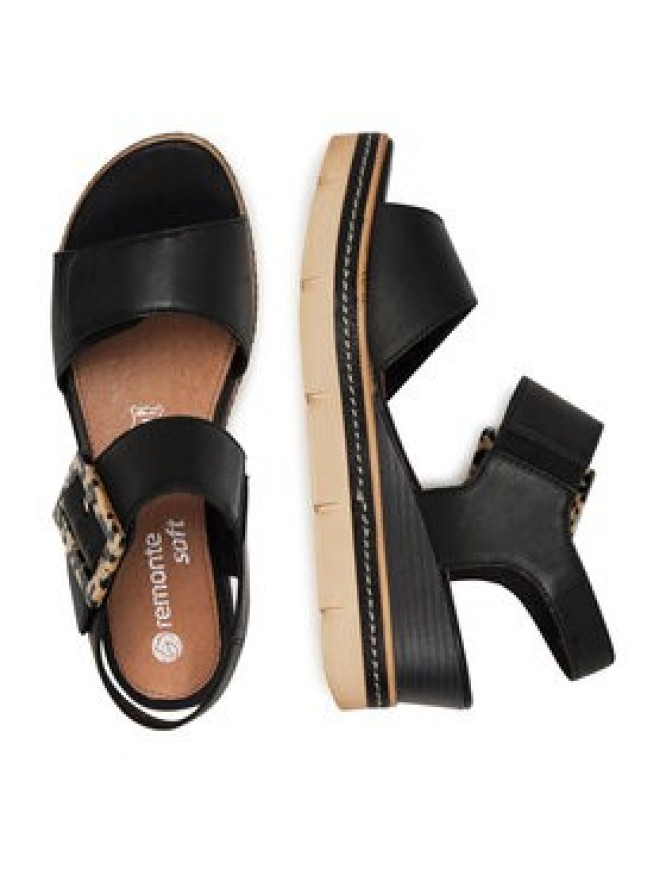 Remonte Sandały D2L53-00 Czarny