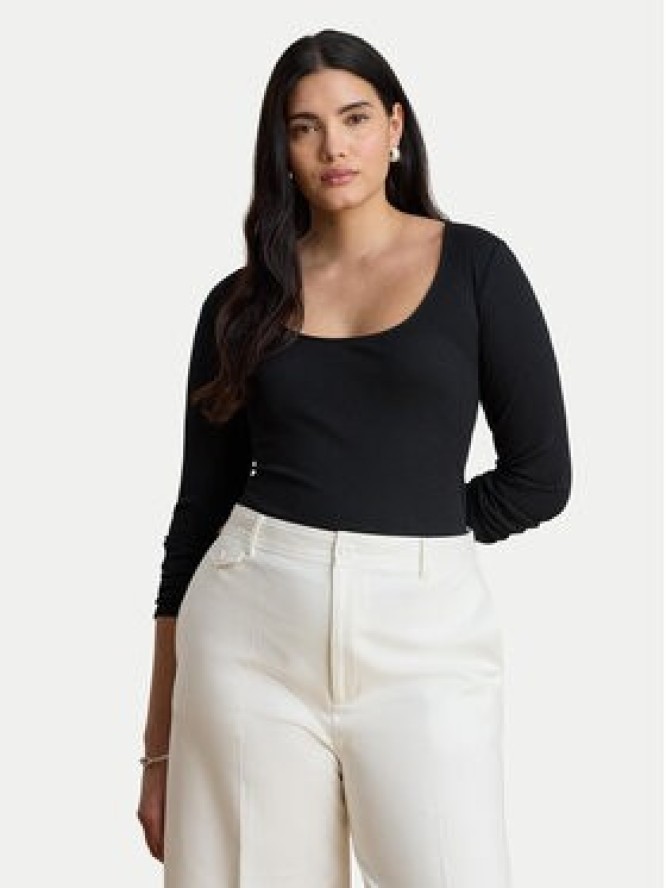 LAUREN RALPH LAUREN Bluzka 200980145005 Czarny Slim Fit