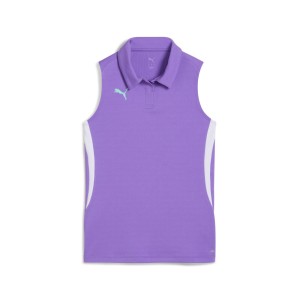 Damska koszulka polo Individual do padla PUMA Purple Glimmer Aquatic White Green