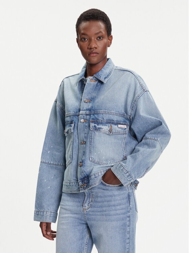 Calvin Klein Jeans Kurtka jeansowa LV047C730G Niebieski Regular Fit
