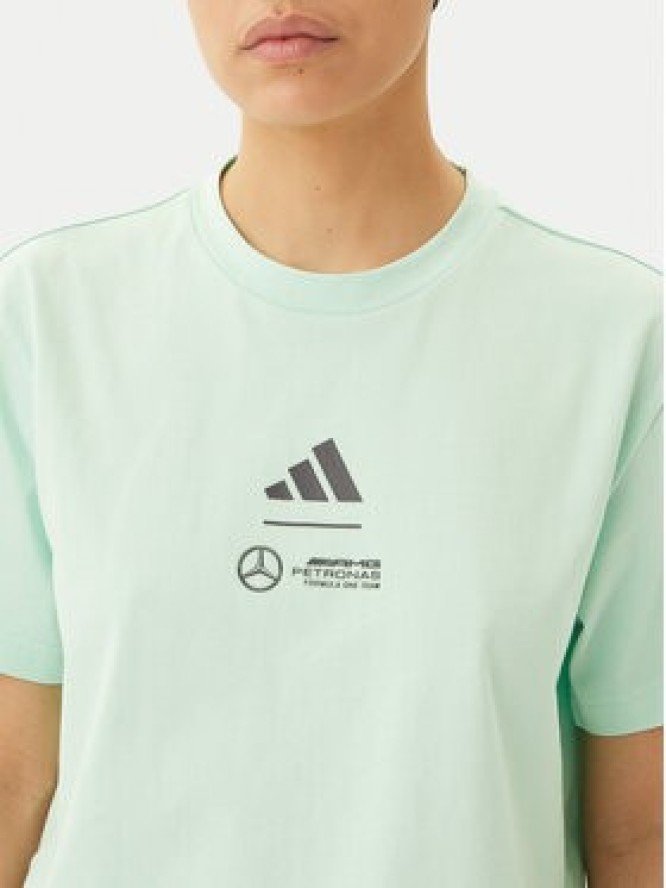 adidas T-Shirt Mercedes - AMG Petronas Formula One Team Premium JY3077 Zielony Loose Fit