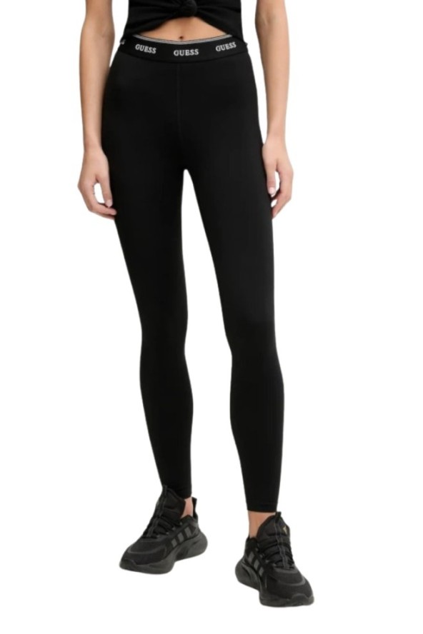 GUESS Czarne damskie legginsy Alba, Rozmiar L