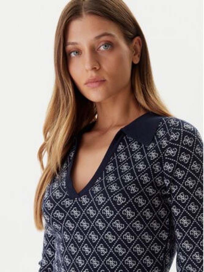 Guess Sukienka dzianinowa W5BK25 Z3JD2 Granatowy Slim Fit