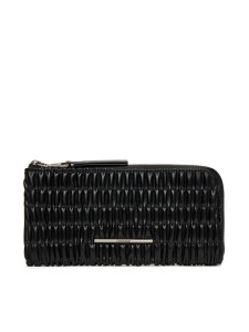 Calvin Klein Portfel Ruched Long L-Zip LV04K1085G Czarny