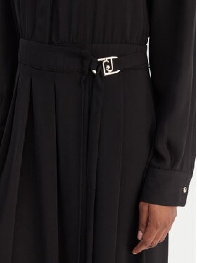 Liu Jo Sukienka koszulowa MF5145 T4241 Czarny Regular Fit