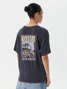 Roxy T-Shirt ERJZT05905 Szary Oversize