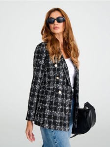 Marynarka tweedowa - czarny
