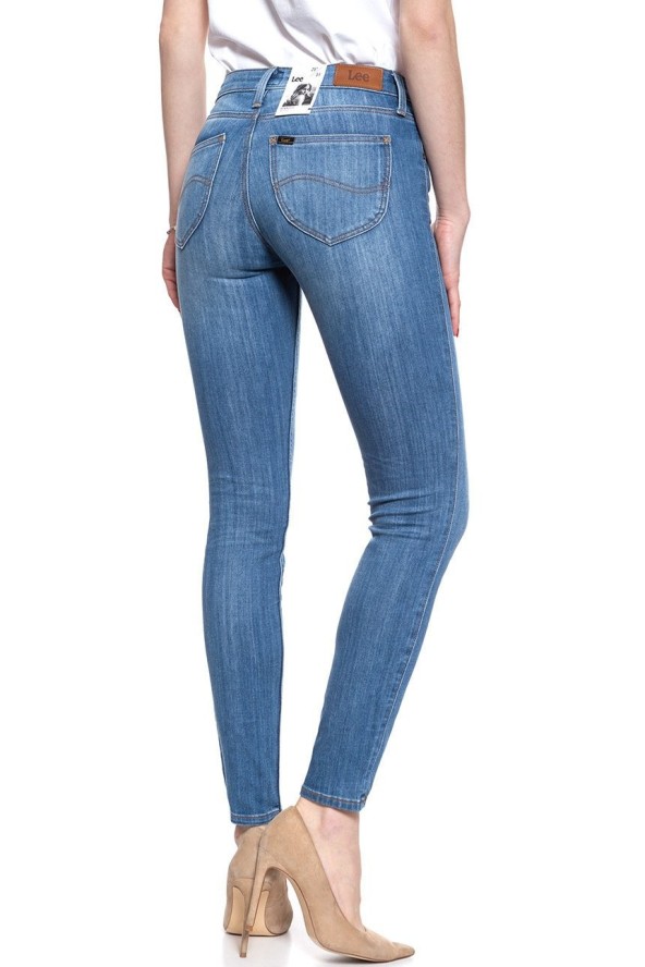 SPODNIE DAMSKIE LEE SCARLETT HIGH BLUE L526PFYO 112111798