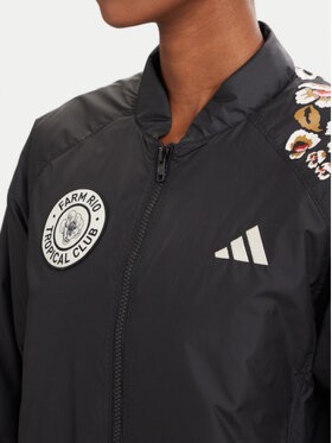 adidas Kurtka bomber X Farm Rio KR0282 Czarny Regular Fit