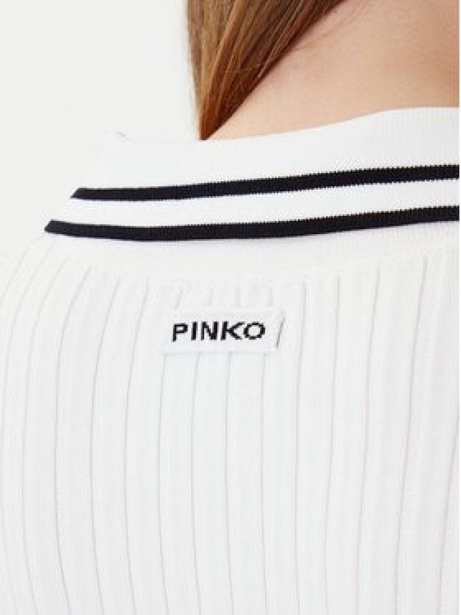 PINKO Sweter Linosa 105418 A2PS Biały Regular Fit