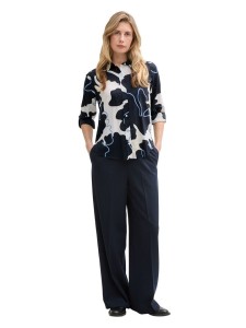 Tom Tailor Bluzka w kolorze biało-granatowym rozmiar: 44