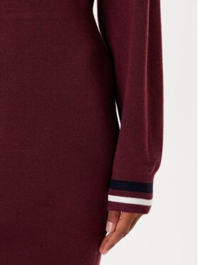 Guess Sukienka dzianinowa V5BK01 Z1152 Bordowy Regular Fit