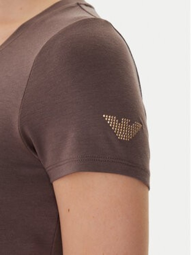 EA7 Emporio Armani T-Shirt 8NTT65 TJDQZ U6063 Brązowy Slim Fit