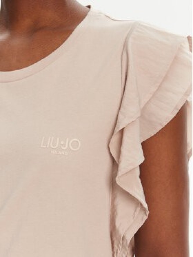 Liu Jo Sport T-Shirt TA5178 J5904 Beżowy Regular Fit