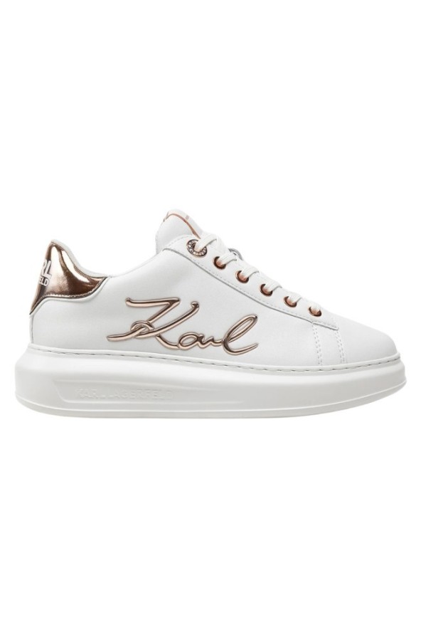 KARL LAGERFELD Białe sneakersy damskie KAPRI Signia, Rozmiar 37