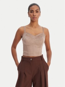 Guess Top W6RH03 WJ472 Beżowy Slim Fit