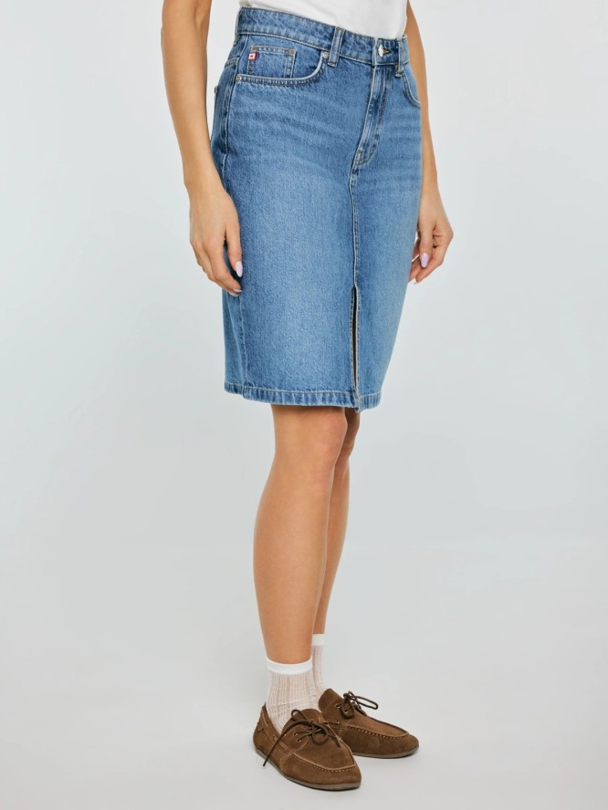 Spódnica damska jeansowa mini niebieska Zoe 462