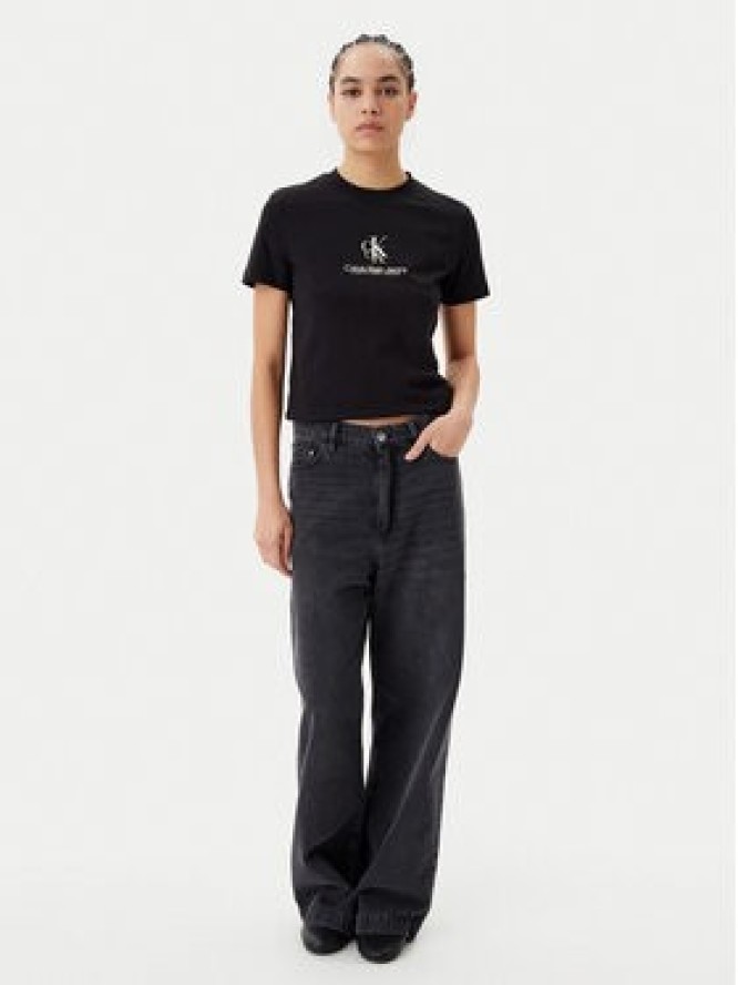 Calvin Klein Jeans T-Shirt Shadow Graphic J20J225545 Czarny Regular Fit