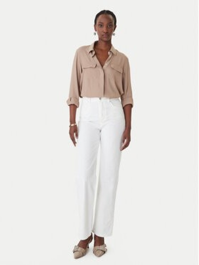 Marella Jeansy 2613181024 Biały Wide Leg