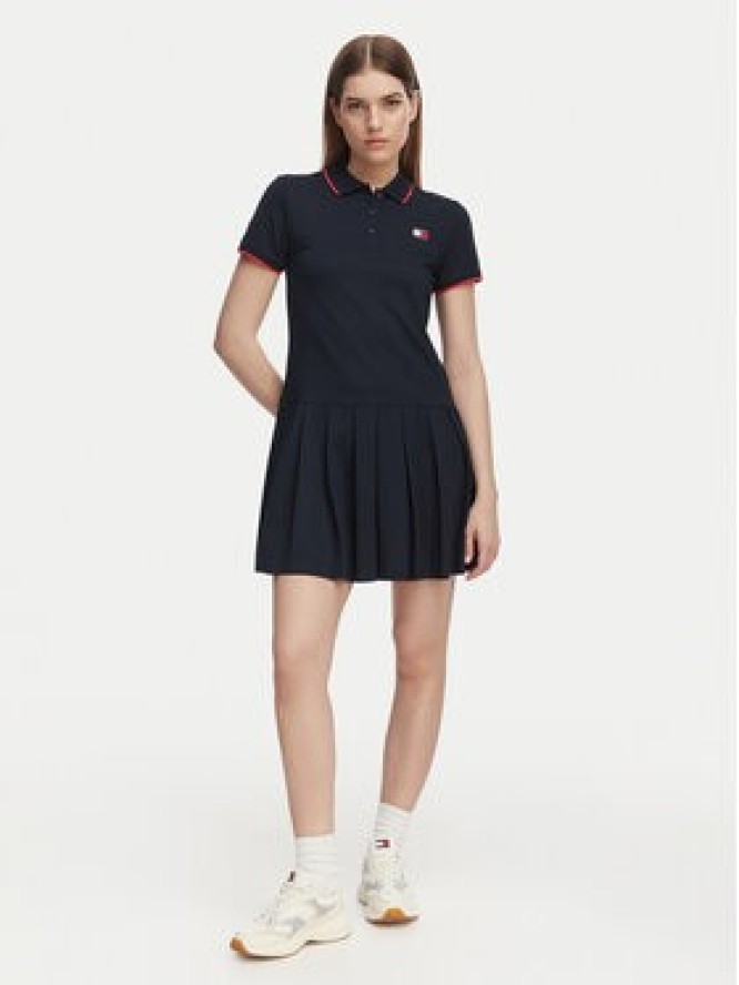 Tommy Jeans Sukienka codzienna Tommy Badge DW0DW22328 Granatowy Relaxed Fit