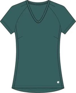 bjorn_borg ACE V NECK T-SHIRT z recyklingowanego poliestru – MALLARD GREEN