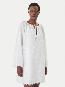 MICHAEL Michael Kors Sukienka letnia MS680R0KPX Biały Relaxed Fit