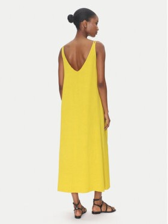 ViCOLO Sukienka letnia TD0758 Żółty Regular Fit